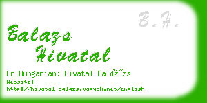 balazs hivatal business card